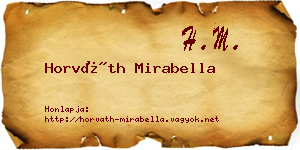 Horváth Mirabella névjegykártya